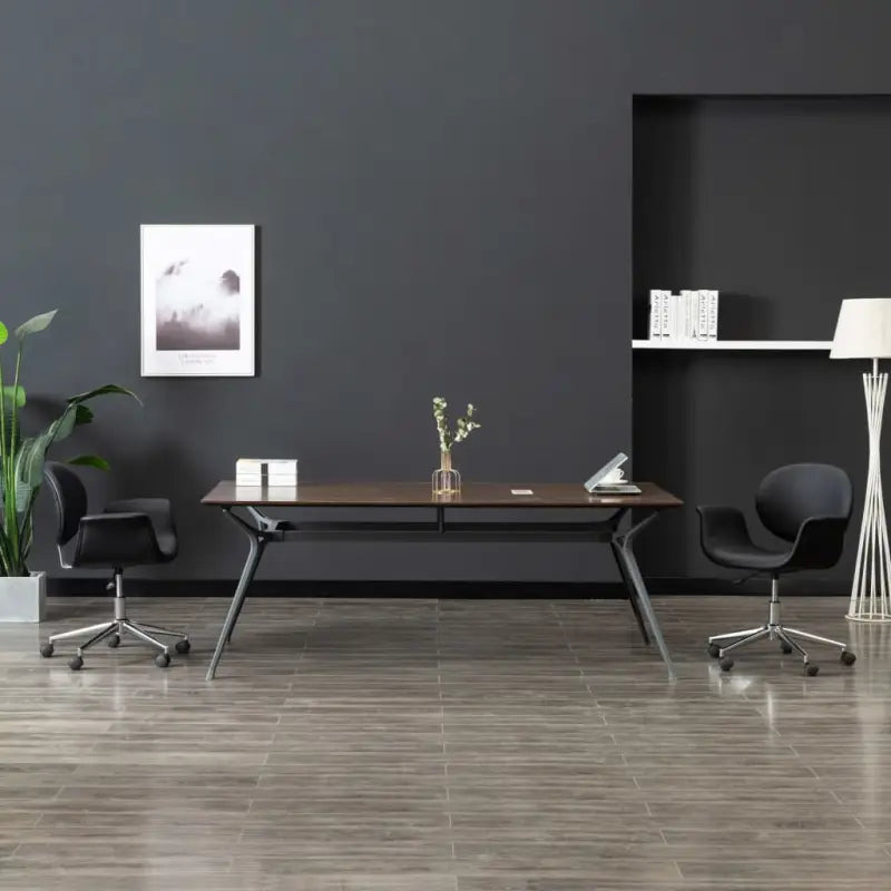 Draaibare Eetkamerstoel met Modern Ontwerp - Zwart / 2 - Eetkamerstoelen