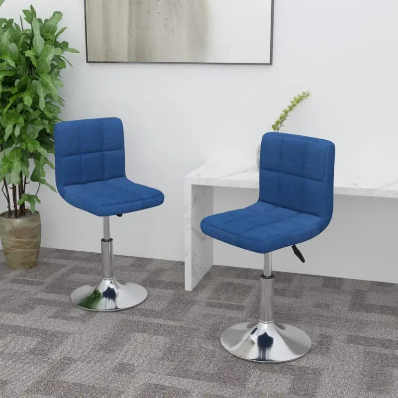 Draaibare Eetkamerstoelen met Comfort en Trendy Ontwerp - Blauw / 2 - Eetkamerstoelen
