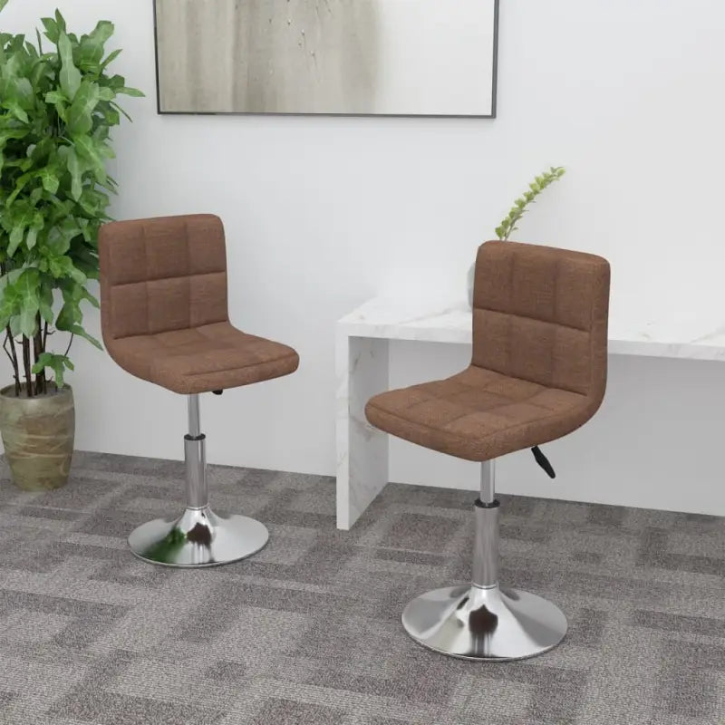 Draaibare Eetkamerstoelen met Comfort en Trendy Ontwerp - Bruin / 2 - Eetkamerstoelen