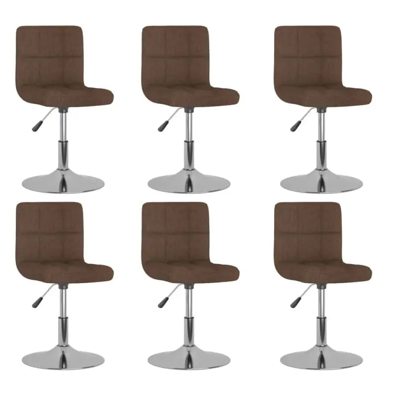 Draaibare Eetkamerstoelen met Comfort en Trendy Ontwerp - Bruin / 6 - Eetkamerstoelen
