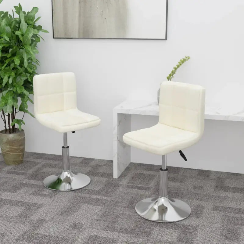 Draaibare Eetkamerstoelen met Comfort en Trendy Ontwerp - Crème / 2 - Eetkamerstoelen