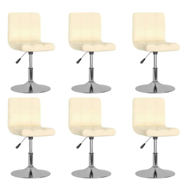 Draaibare Eetkamerstoelen met Comfort en Trendy Ontwerp - Crème / 6 - Eetkamerstoelen