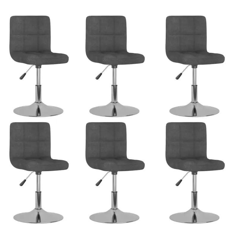 Draaibare Eetkamerstoelen met Comfort en Trendy Ontwerp - Donkergrijs / 6 - Eetkamerstoelen