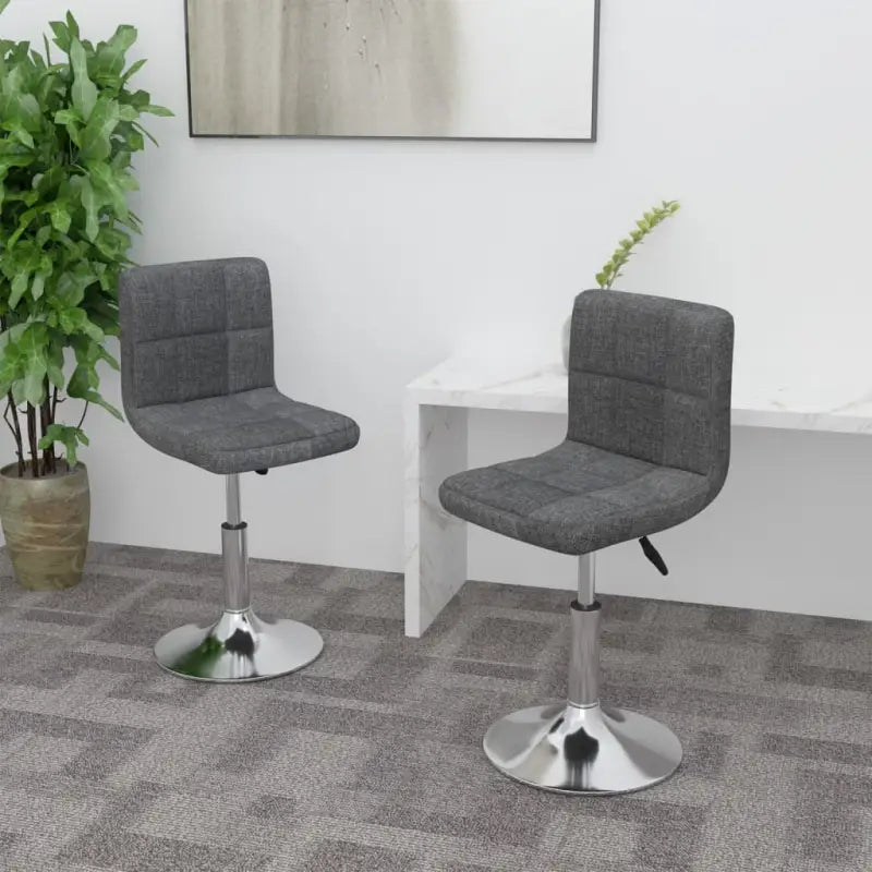 Draaibare Eetkamerstoelen met Comfort en Trendy Ontwerp - Donkergrijs / 2 - Eetkamerstoelen