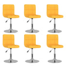 Draaibare Eetkamerstoelen met Comfort en Trendy Ontwerp - Geel / 6 - Eetkamerstoelen