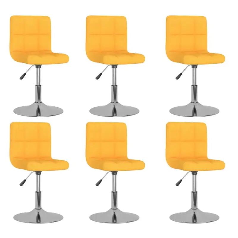 Draaibare Eetkamerstoelen met Comfort en Trendy Ontwerp - Geel / 6 - Eetkamerstoelen