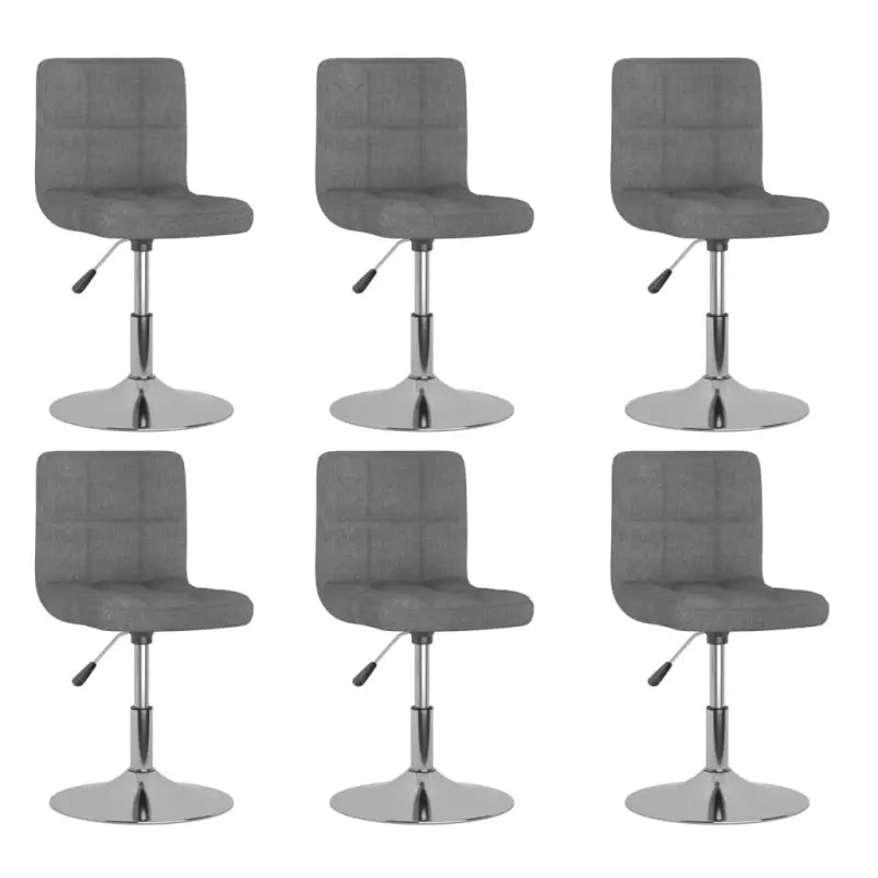 Draaibare Eetkamerstoelen met Comfort en Trendy Ontwerp - Lichtgrijs / 6 - Eetkamerstoelen