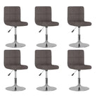 Draaibare Eetkamerstoelen met Comfort en Trendy Ontwerp - Taupe / 6 - Eetkamerstoelen