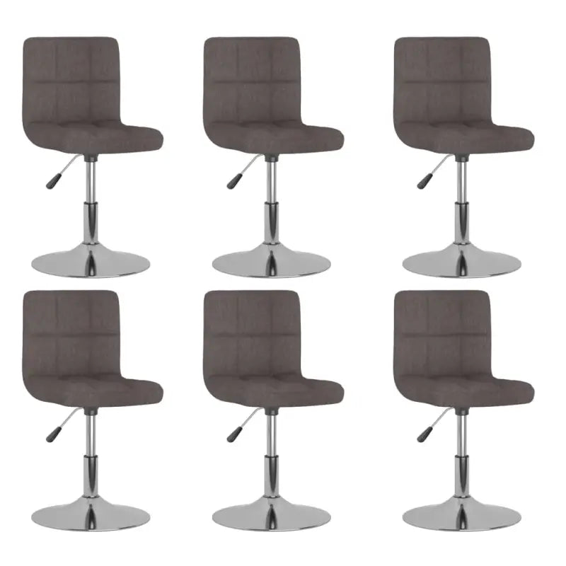 Draaibare Eetkamerstoelen met Comfort en Trendy Ontwerp - Taupe / 6 - Eetkamerstoelen