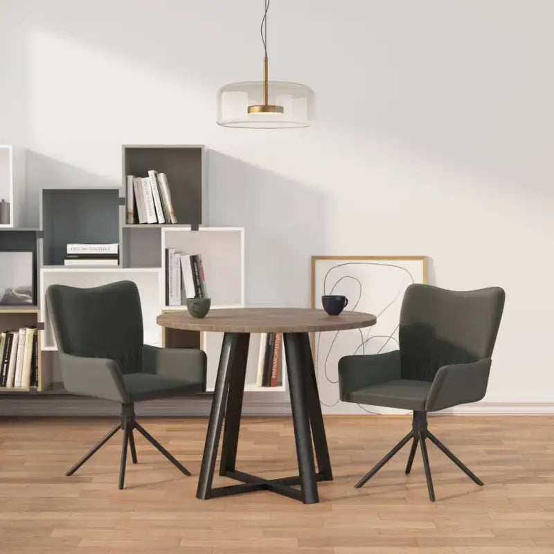 Draaibare eetkamerstoelen met elegant en comfortabel ontwerp - Donkergrijs / 2 - Eetkamerstoelen