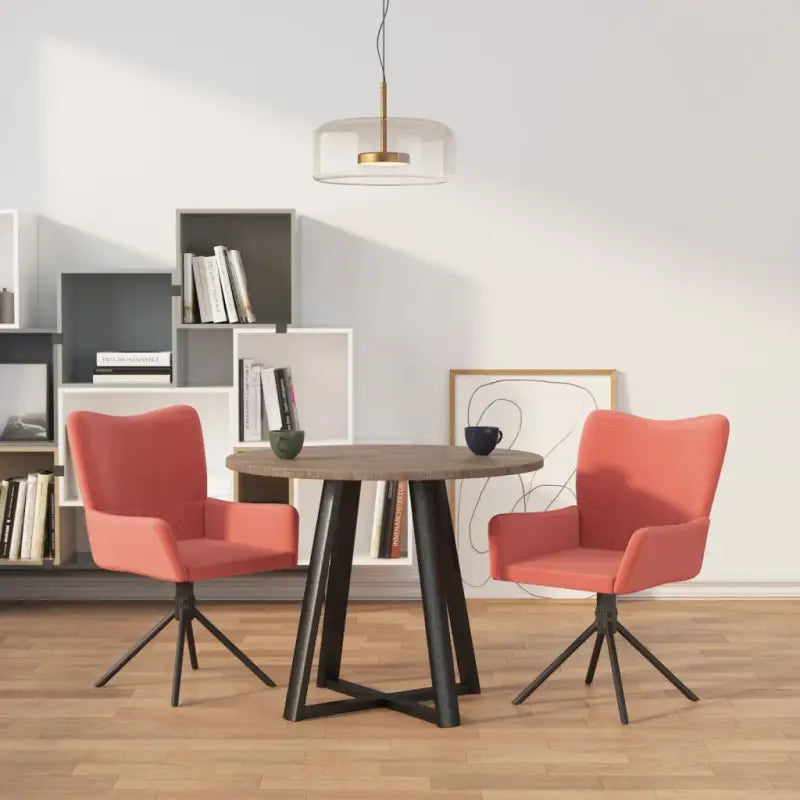 Draaibare eetkamerstoelen met elegant en comfortabel ontwerp - Roze / 2 - Eetkamerstoelen