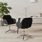 Draaibare Eetkamerstoelen met Elegant en Duurzaam Stoffenontwerp - Zwart / 2 - Eetkamerstoelen