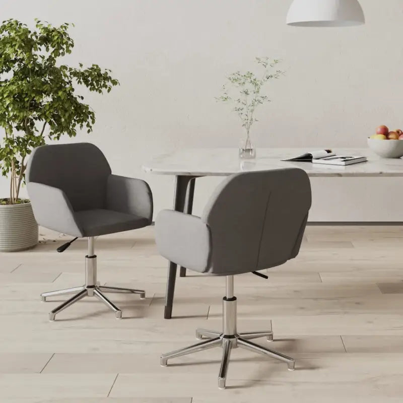 Draaibare Eetkamerstoelen met Elegant en Duurzaam Stoffenontwerp - Lichtgrijs / 2 - Eetkamerstoelen