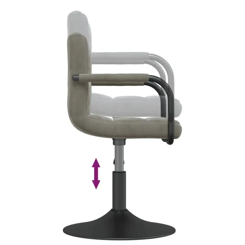 Draaibare Eetkamerstoelen met Fluweel en Stalen Frame - Eetkamerstoelen