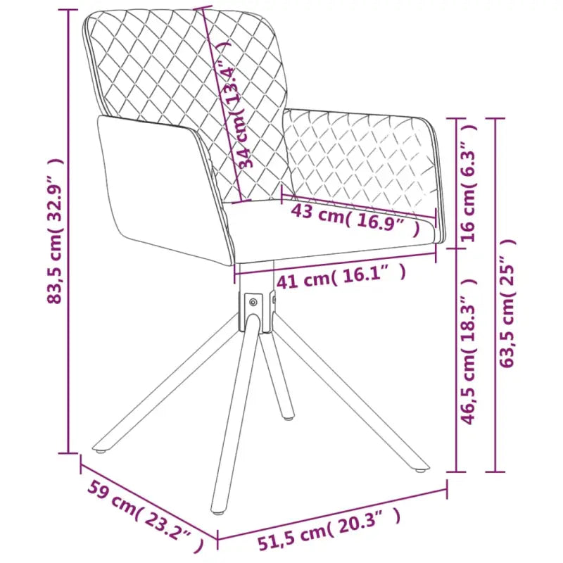 Draaibare eetkamerstoelen met hoogte armleuning en elegant design - Eetkamerstoelen