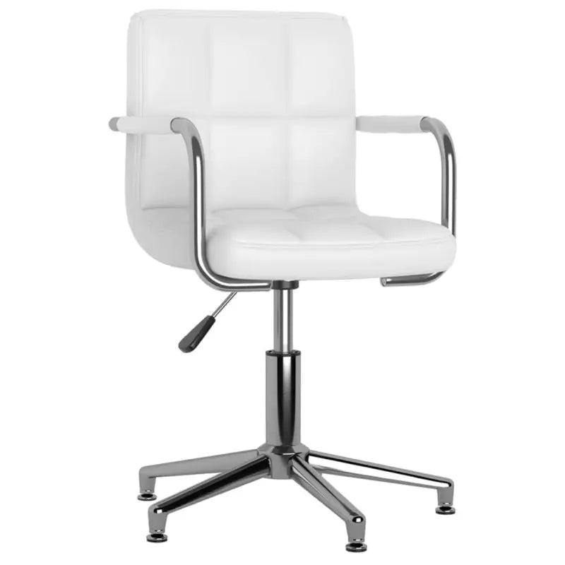 Draaibare Eetkamerstoelen met Kunstleer en Modern Ontwerp - Wit / 1 - Eetkamerstoelen