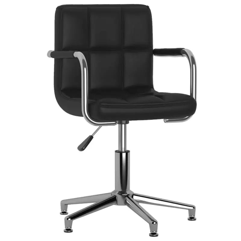 Draaibare Eetkamerstoelen met Kunstleer en Modern Ontwerp - Zwart / 1 - Eetkamerstoelen