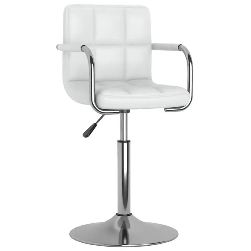 Draaibare Eetkamerstoelen met Modern Ontwerp en Kunstlederen Bekleding - Wit / 1 - Eetkamerstoelen