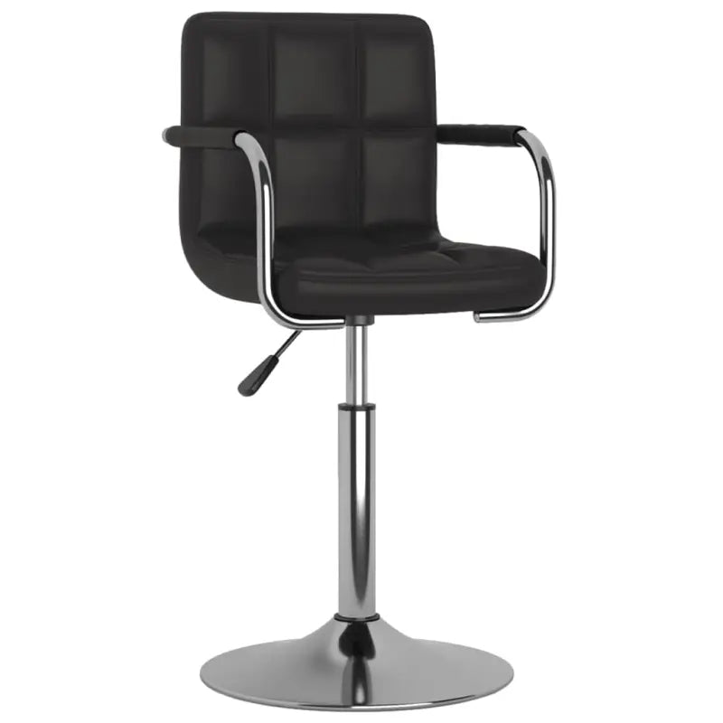 Draaibare Eetkamerstoelen met Modern Ontwerp en Kunstlederen Bekleding - Zwart / 1 - Eetkamerstoelen