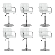 Draaibare Eetkamerstoelen met Modern Ontwerp en Kunstlederen Bekleding - Eetkamerstoelen