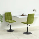 Draaibare eetstoelen met fluweel voor een moderne keukenstijl - Lichtgroen / 2 - Eetkamerstoelen