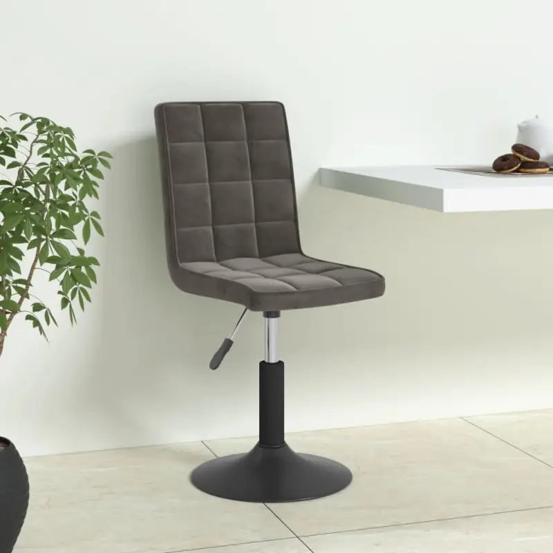 Draaibare eetstoelen met fluweel voor een moderne keukenstijl - Donkergrijs / 4 - Eetkamerstoelen