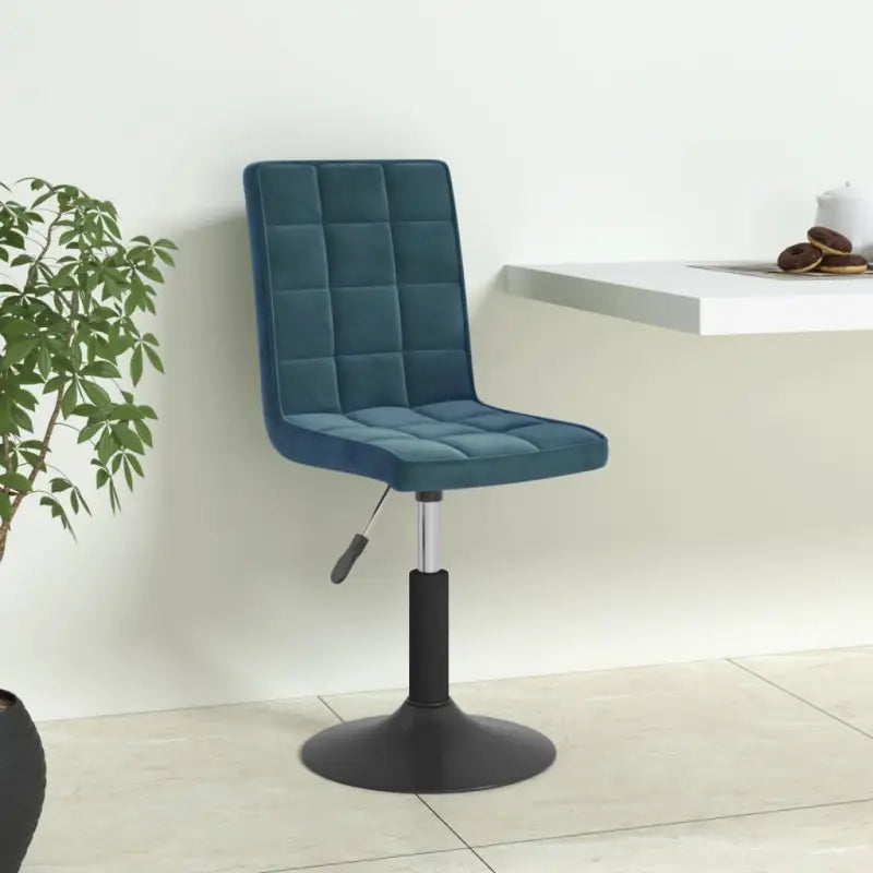 Draaibare eetstoelen met fluweel voor een moderne keukenstijl - Blauw / 4 - Eetkamerstoelen