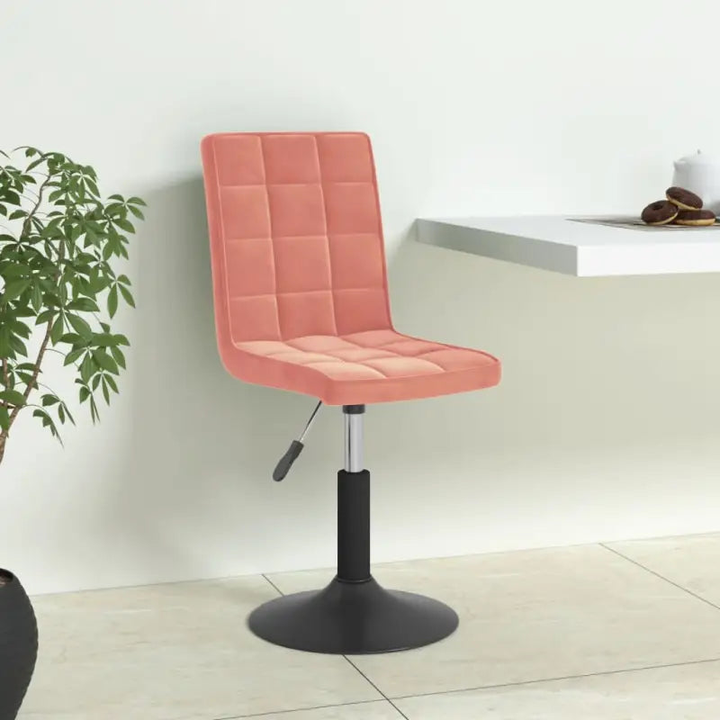 Draaibare eetstoelen met fluweel voor een moderne keukenstijl - Roze / 6 - Eetkamerstoelen