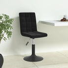 Draaibare eetstoelen met fluweel voor een moderne keukenstijl - Zwart / 6 - Eetkamerstoelen