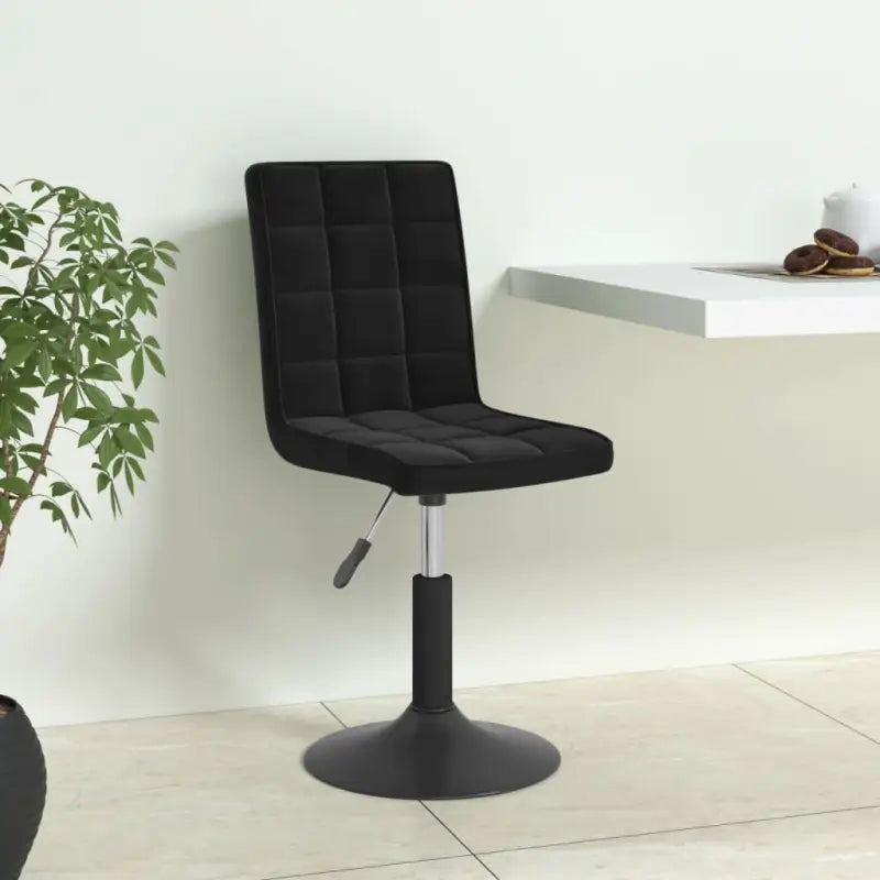Draaibare eetstoelen met fluweel voor een moderne keukenstijl - Zwart / 6 - Eetkamerstoelen