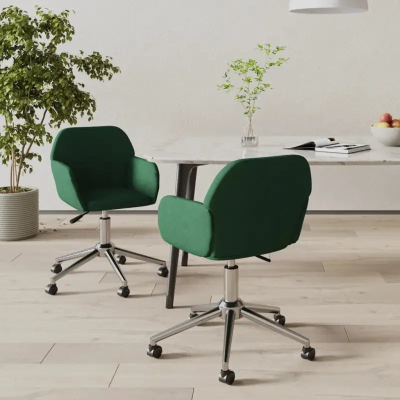 Draaibare eettafelstoelen met elegant ontwerp en ademende stof - Eetkamerstoelen