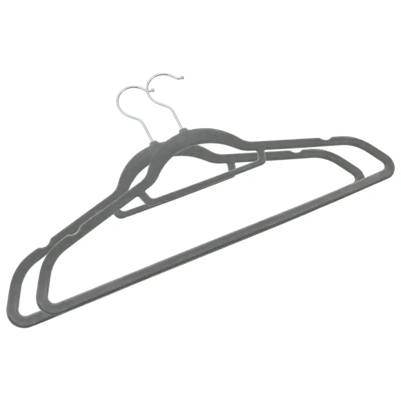 Draaibare haak set van kunststof en metaal met beschermend fluweeloppervlak - Kleerhangers