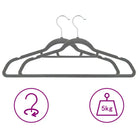 Draaibare haak set van kunststof en metaal met beschermend fluweeloppervlak - Kleerhangers