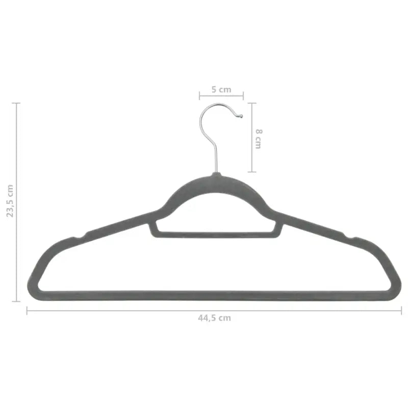 Draaibare haak set van kunststof en metaal met beschermend fluweeloppervlak - Kleerhangers