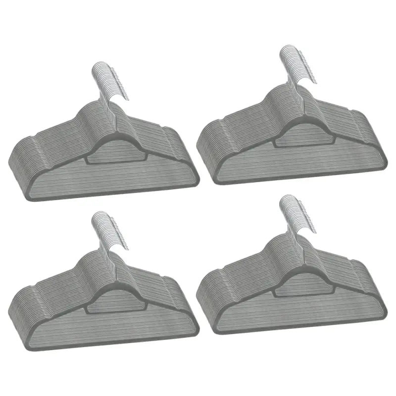 Draaibare haak set van kunststof en metaal met beschermend fluweeloppervlak - Kleerhangers