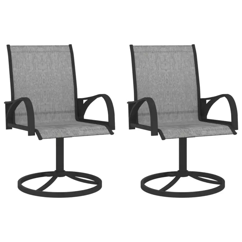 Draaibare tuinstoelen met ronde basis voor comfortabel buiten zitten - Grijs / 2 - Tuinstoelen