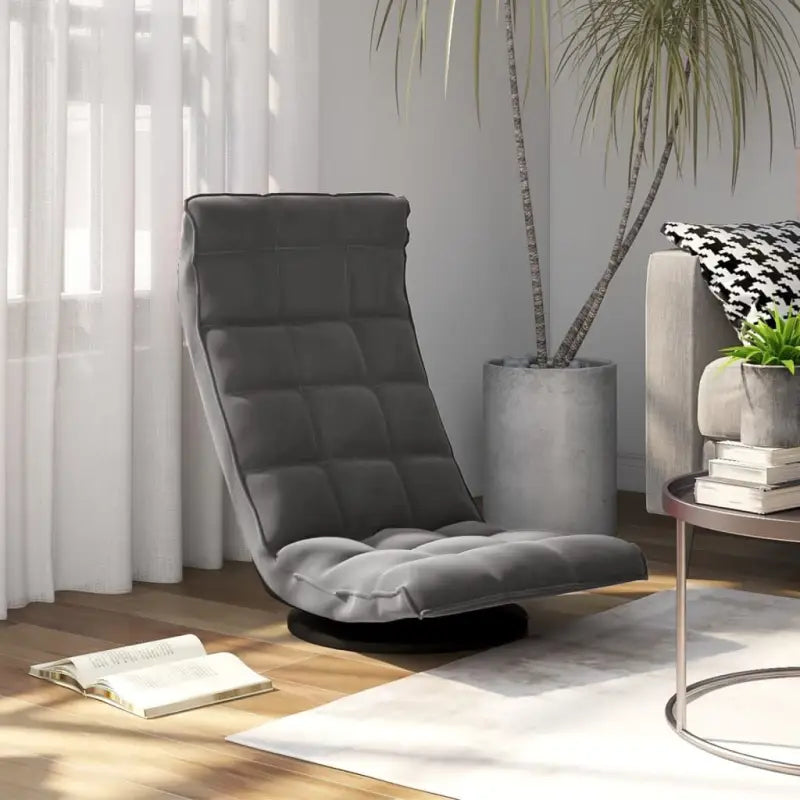 Draaibare vloerstoel met stabiel metalen frame en afmetingen voor comfortabel gebruik - Donkergrijs / 1 - Vloerstoelen