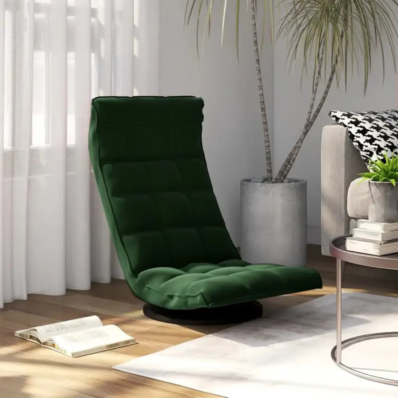 Draaibare vloerstoel met stabiel metalen frame en afmetingen voor comfortabel gebruik - Donkergroen / 1 - Vloerstoelen