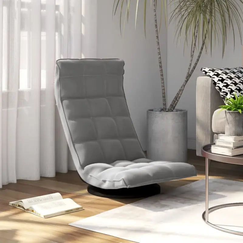 Draaibare vloerstoel met stabiel metalen frame en afmetingen voor comfortabel gebruik - Lichtgrijs / 1 - Vloerstoelen