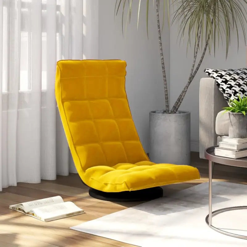 Draaibare vloerstoel met stabiel metalen frame en afmetingen voor comfortabel gebruik - Geel / 1 - Vloerstoelen