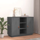 Dressoir beschikt over massief grenenhout voor een natuurlijke uitstraling - Grijs / 1 - Dressoirs & buffetkasten