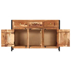 Dressoir in antiek acaciahout met 3 lades en vakken - Dressoirs & buffetkasten