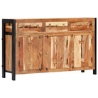 Dressoir in antiek acaciahout met 3 lades en vakken - Dressoirs & buffetkasten