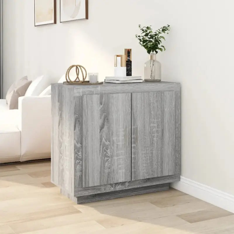 Dressoir in grijs sonoma bewerkt hout met minimalistische charme - Grijs sonoma / 1 - Dressoirs & buffetkasten