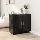 Dressoir in grijs sonoma bewerkt hout met minimalistische charme - Zwart / 1 - Dressoirs & buffetkasten