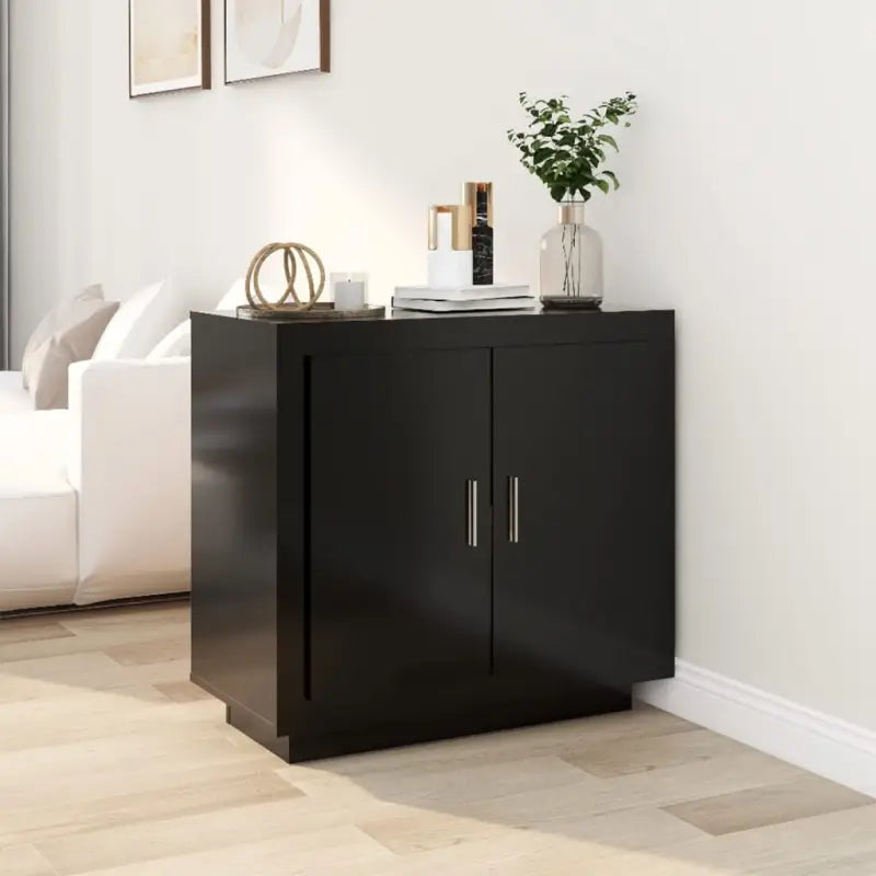 Dressoir in grijs sonoma bewerkt hout met minimalistische charme - Zwart / 1 - Dressoirs & buffetkasten