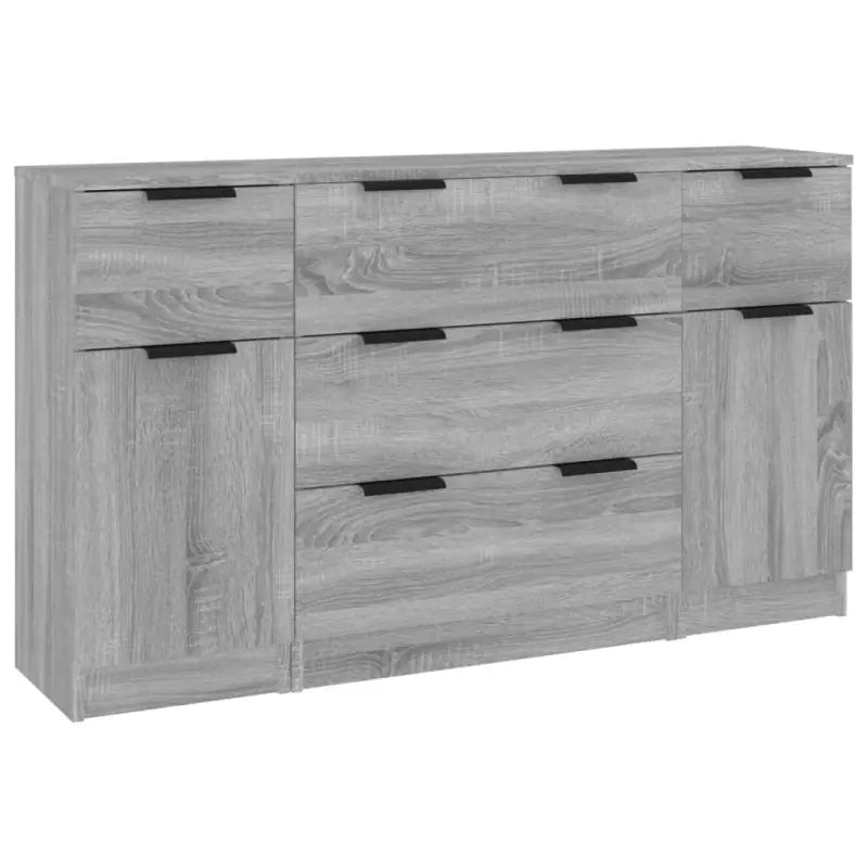 Dressoir in grijs Sonoma van bewerkt hout gemakkelijk schoon te maken - Dressoirs & buffetkasten