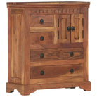 Dressoir in massief acaciahout met montage vereist voor een rustieke sfeer - 62 x 30 x 75 cm / 1 - Dressoirs &