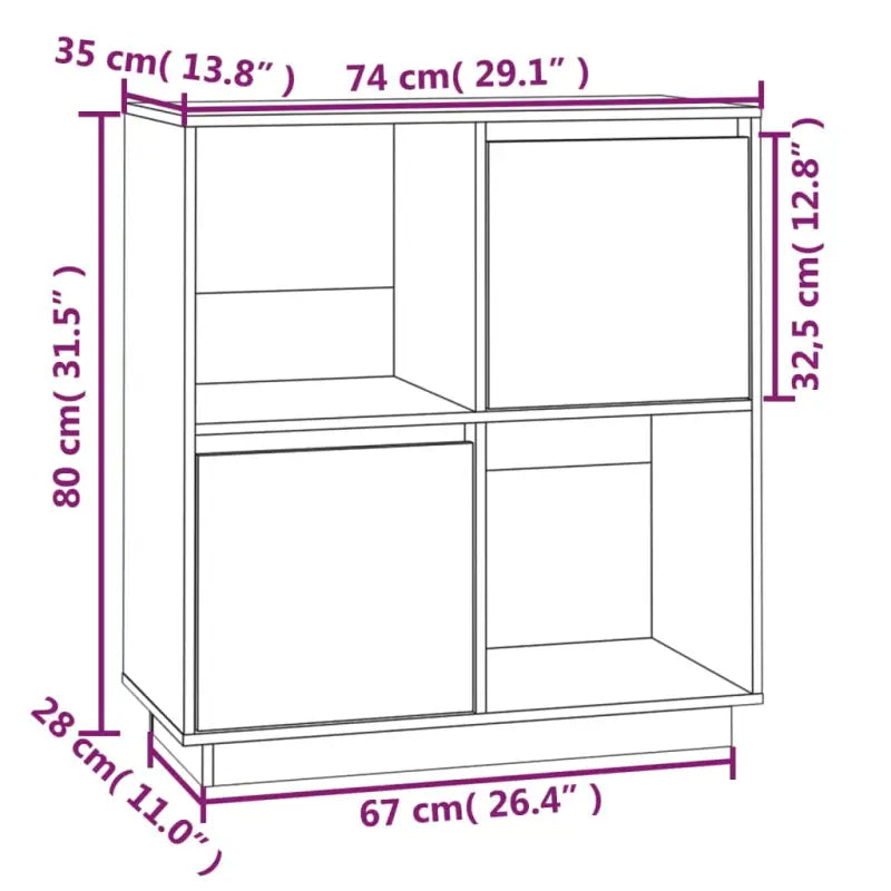 Dressoir in massief grenenhout met trendy ontwerp voor je interieur - Dressoirs & buffetkasten
