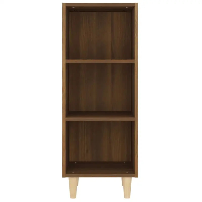 Dressoir met bewerkt hout en houten poten voor een stijlvolle look - bruin eikenkleur / 1 - Dressoirs & buffetkasten